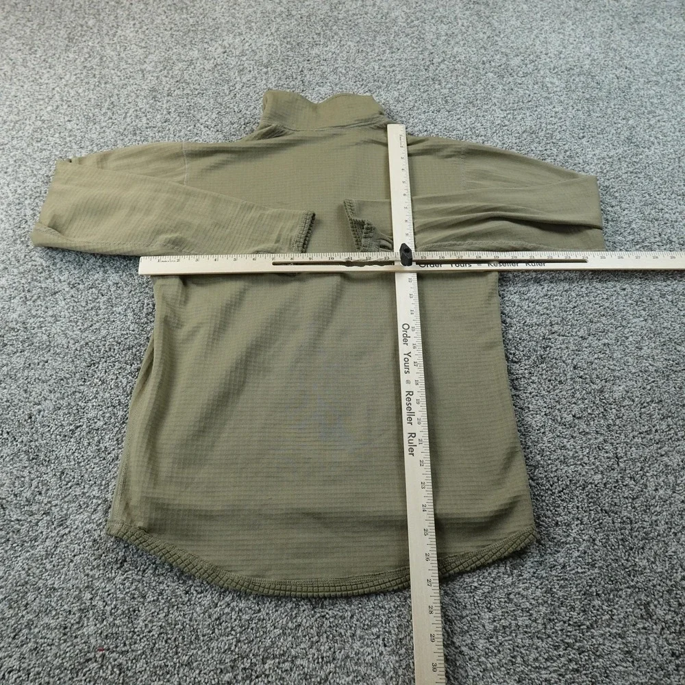 Military Pullover‎ Mens S Green Mid Weight Cold Weather 1/4 Zip Grid Fleece Army